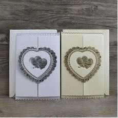 Cheap Invitation Card Gate Fold Embossing Wedding Invitation Foiling 